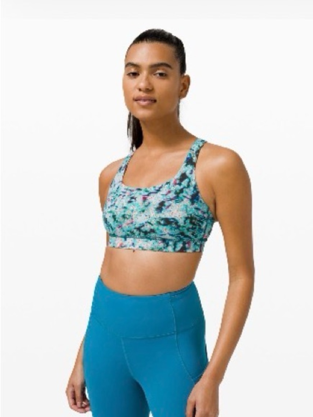 lululemon Energy Bra Medium Support B-D cups Quick Start Multi size 12